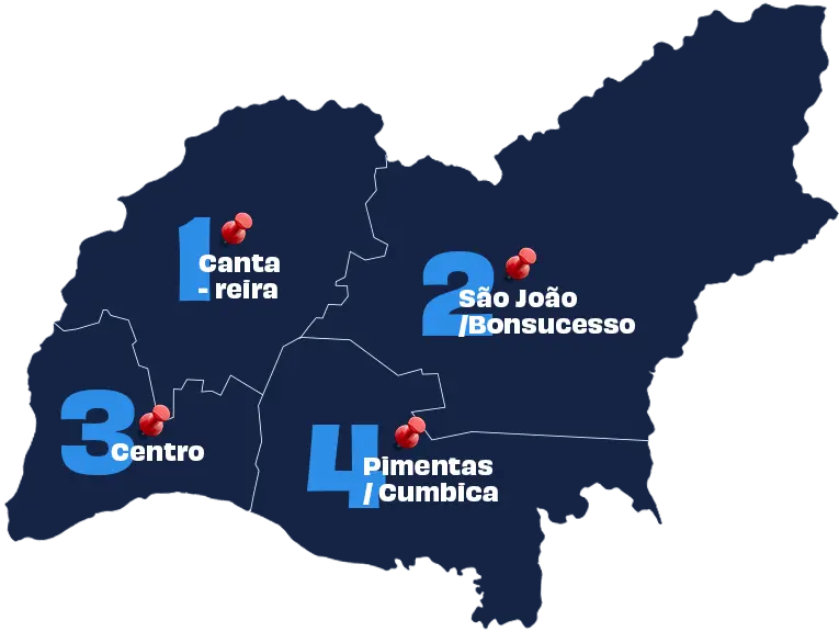 Áreas de Guarulhos onde atuo por melhorias